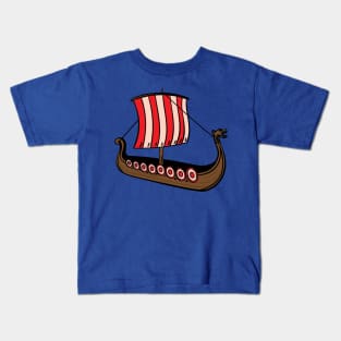 Cartoon viking ship Kids T-Shirt